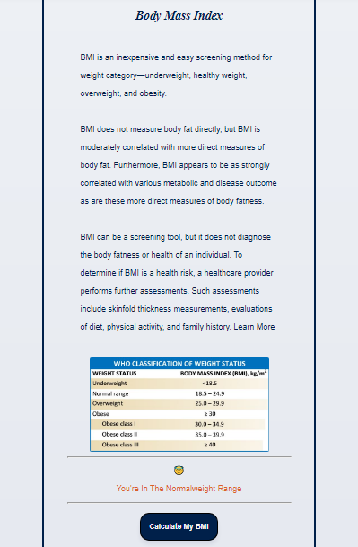 bmi calculator